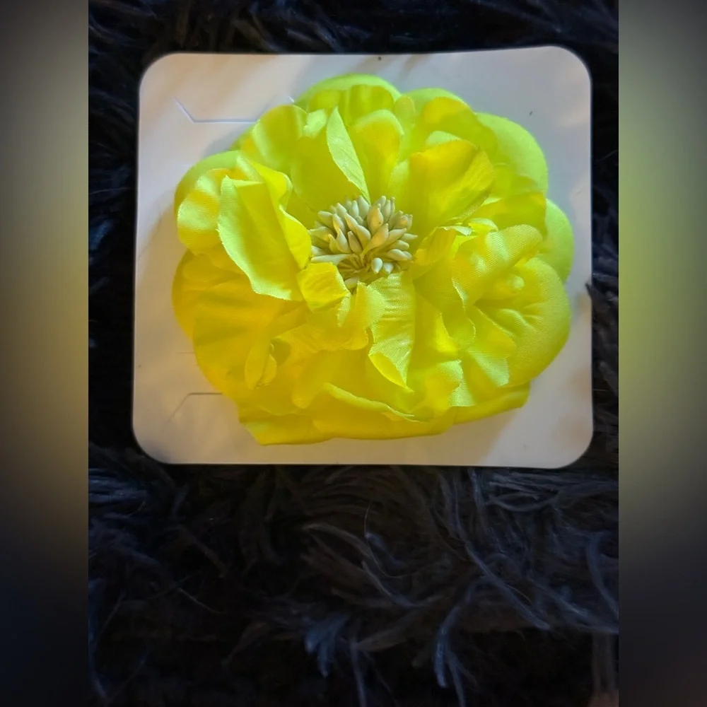 Vibrant Yellow Floral Hair Bow